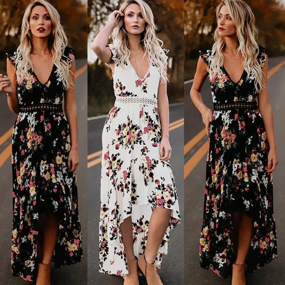 Chelsea Cotton Floral Open Back Dress - Picture 6 of 7